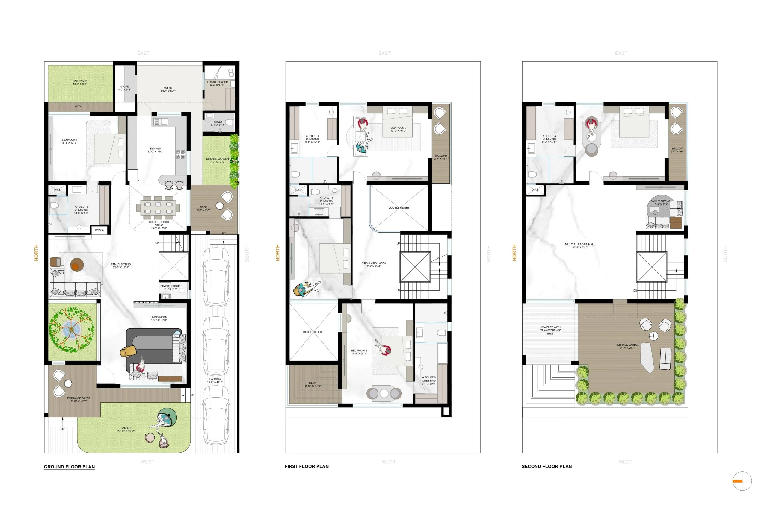 6 BHK 2D Floor Plan