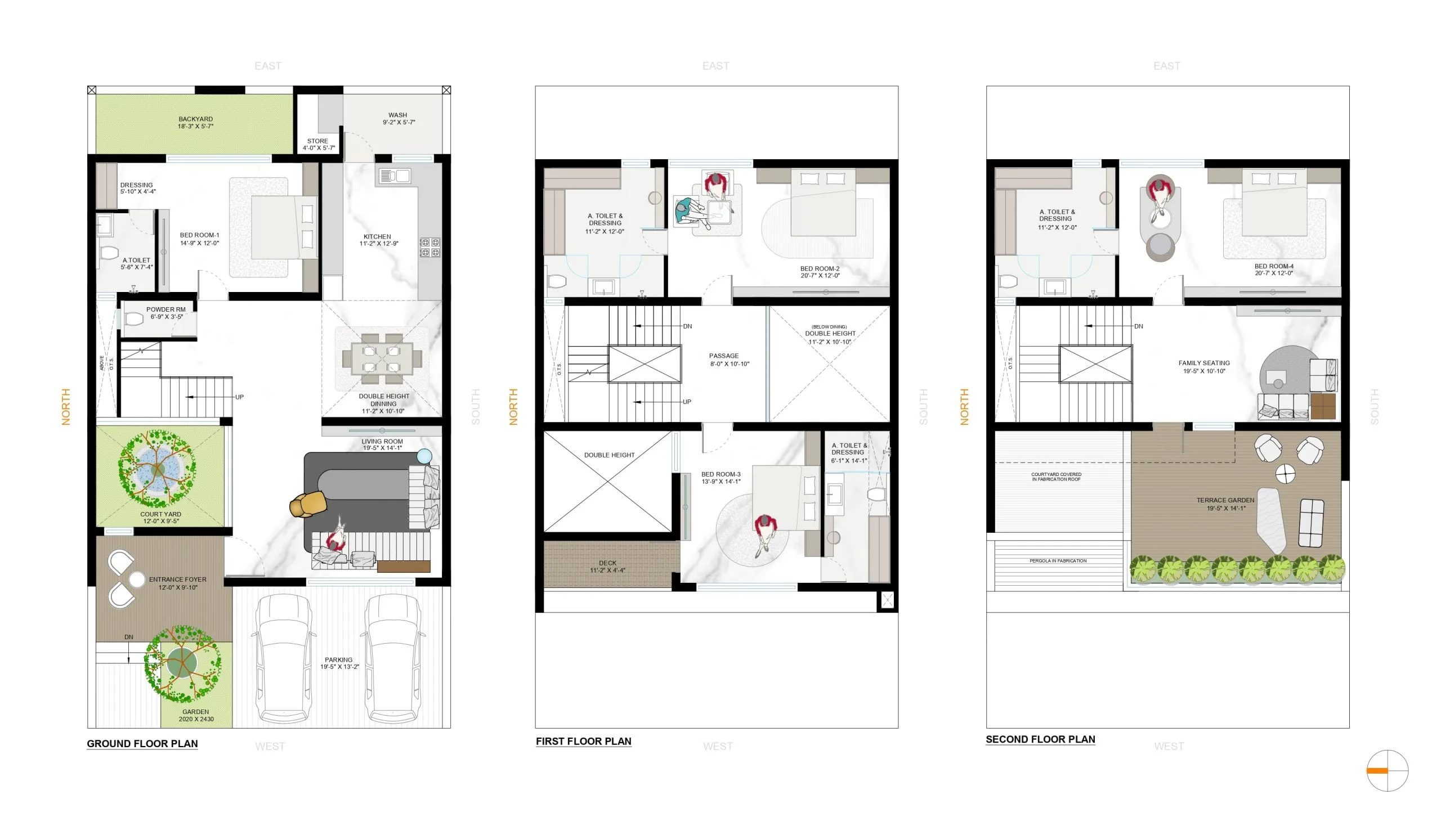 4 BHK 2D Floor Plan